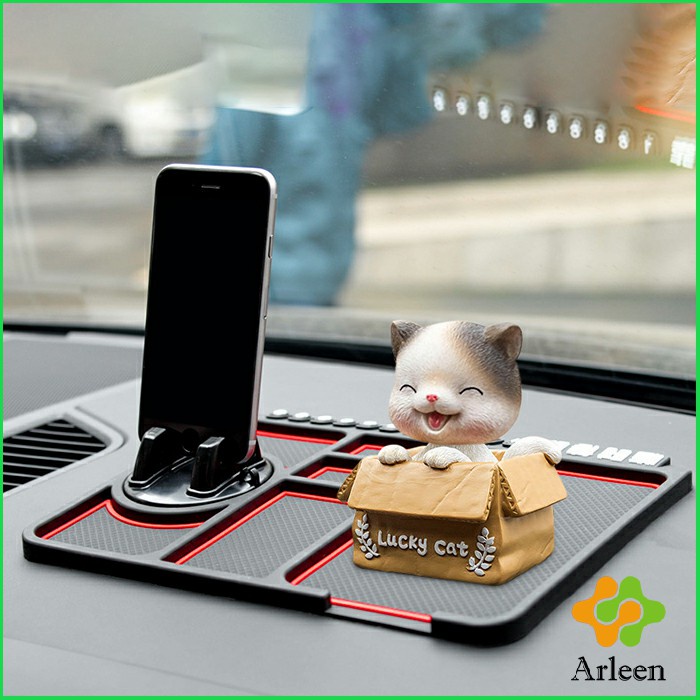 arleen-แผ่นยางกันลื่นที่วางโทรศัพท์มือถือ-แผ่นยางหน้ารถ-แผ่น-pvc-anti-slip-mat-inside-the-car