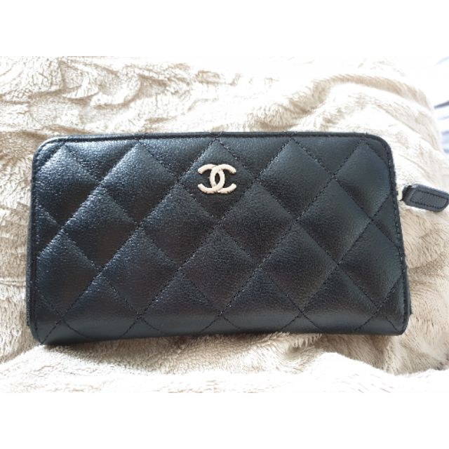 Authentic Chanel Zip Wallet Medium