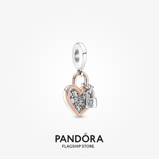 Pandora จี้แม่กุญแจ ชุบทอง 14k สีโรสโกลด์ สําหรับห้อยตกแต่ง p527