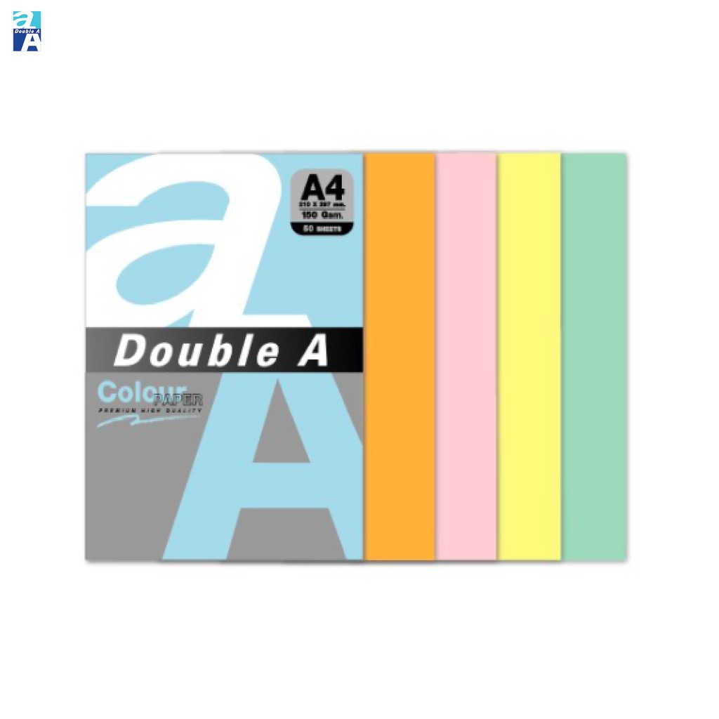 double-a-กระดาษสี-a4-หนา-150-แกรม-จำนวน-50-แผ่น-แพ็ก-จำหน่าย-1-แพ็ก