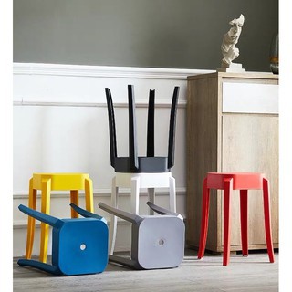 ins-style-เก้าอี้-plastic-ราคาถูก-มีหลากหลายสี-วัสดุพลาสติก-pp-คุณภาพดี-ไม่ต้องประกอบ