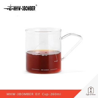 MHW-3BOMBER Elf Cup แก้วกาแฟแบบใส แก้วน้ำ ขนาด 260 ml