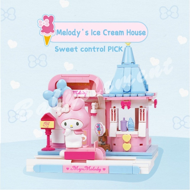 sanrio-ของเล่นตัวต่อ-รูปบ้านไอศกรีมเฮลโลคิตตี้-เมโลดี้-แนวสตรีท-สร้างสรรค์-ของขวัญ-สําหรับตกแต่งบ้าน-diy