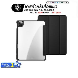 ภาพหน้าปกสินค้าเคสสำหรับไอแพด (หลังPcใสกิ้ง) หลังใสแข็ง(อะคริลิค กันเครื่องงอ) ที่ใส่ปากกาด้านขวาพร้อมชาร์จ For10.2/10.9/ Pro11 ซึ่งคุณอาจชอบสินค้านี้