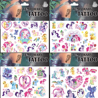 สติกเกอร์รอยสักชั่วคราว ลาย My Little Pony กันน้ํา เป็นมิตรกับสิ่งแวดล้อม