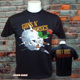 เสื้อวง GUNS N ROSES วงร็อค ไม่มีตะเข็บข้าง คอฟิต ป้ายUSA เสื้อร็อค เสื้อทัวร์ วงร็อคต่างประเทศ