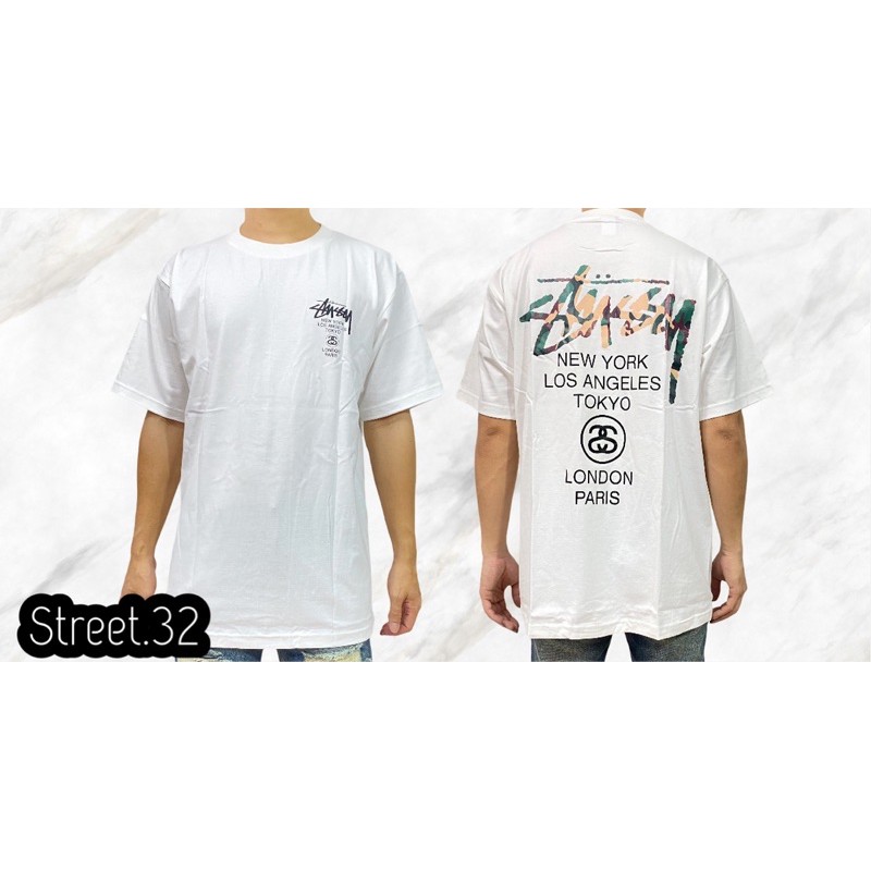 t-shirt-เสื้อยืดคอกลม-stussy-ลายทหารs-5xl