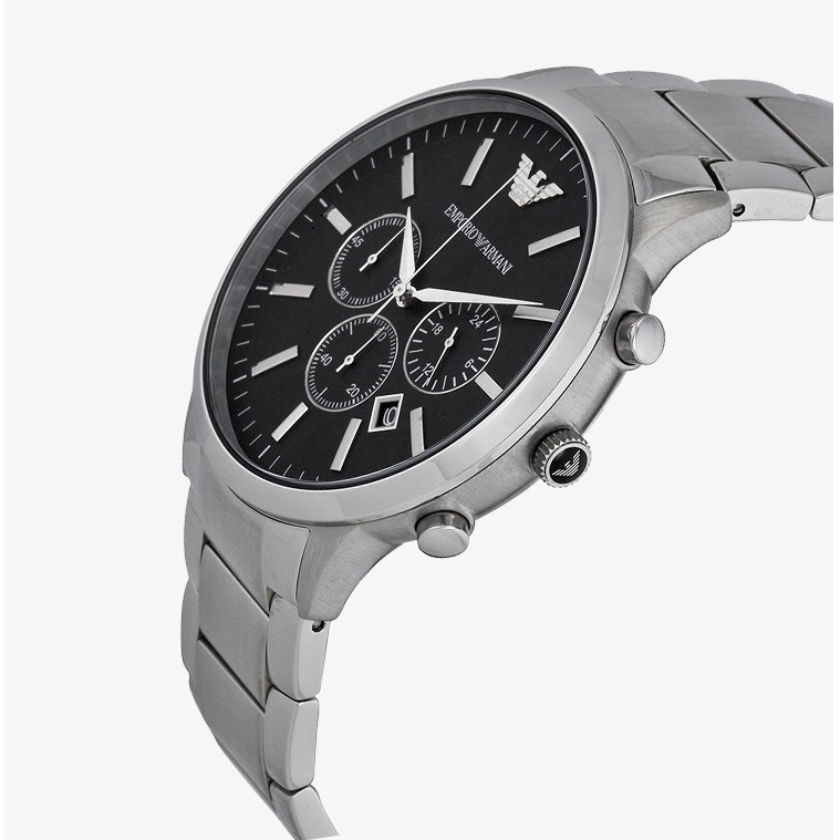 ภาพสินค้าEMPORIO ARMANI นาฬิกาข้อมือผู้ชาย รุ่น AR2460 Sportivo Chronograph Black Dial - Silver จากร้าน ralunar บน Shopee ภาพที่ 1