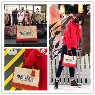 F.A (ของแท้ 100%) Coach C2181 Hot sale new style ladies one-shoulder cross-body bag / handbag / love pattern / tote bag