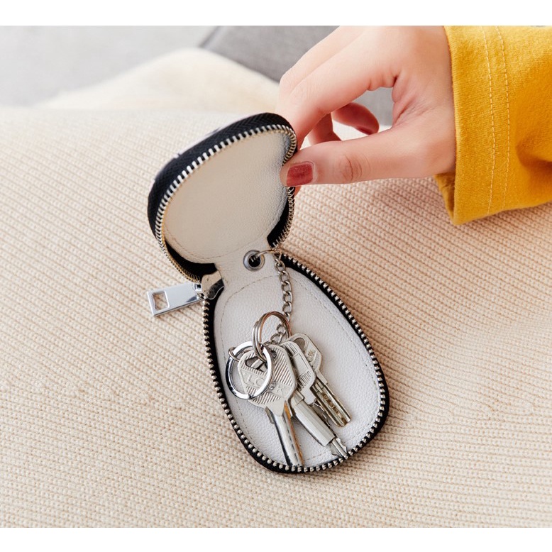 กระเป๋าใส่กุญแจรถ-พวงกุญแจหนังแท้-กระเป๋ากุญแจรถ-พวงกุญแจน่ารัก