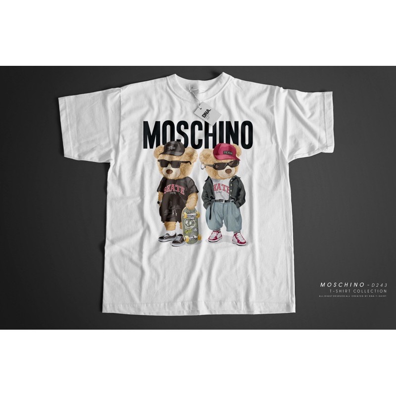 style-เสื้อยืดหมีmoschino-พร้อมส่ง-ผ้าคอตตอน-อก42-44