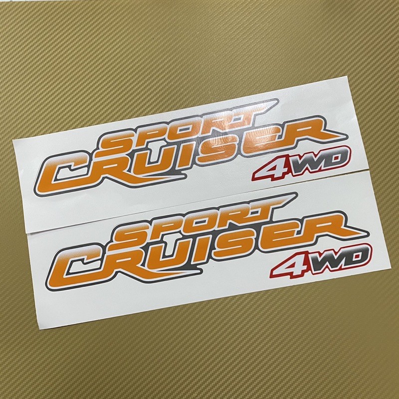 สติ๊กเกอร์-sportcruiser-4wd-ติดข้างท้ายกระบะ-toyota-hilux-tiger-d4d-ปี-2003-ราคาต่อคู่-มี-2-ชิ้น