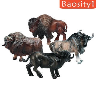 ( Baosity1 ) วัวจําลองของเล่นเพื่อการศึกษา 4 ชิ้น