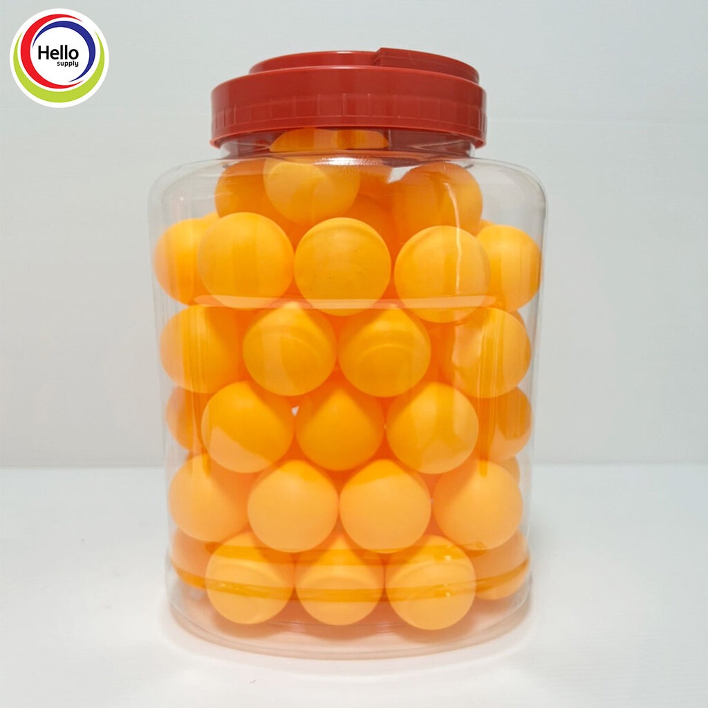 ภาพสินค้าลูกปิงปอง 1 ชุด 60 ลูก พร้อมโหล ปิงปอง สีส้ม สีขาว คละสี จากร้าน hellosupply บน Shopee ภาพที่ 3