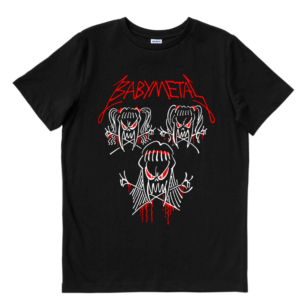 เสื้อยืดสีขาวbabymetal-doodle-เสื้อยืด-พิมพ์ลายวงดนตรี-เพลงเมอร์ช-unisex-วงดนตรี-merch-เสื้อยืด-พิมพ์ลายดนตร