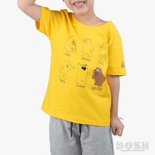 DOSH KIDS UNISEX T-SHIRTS WE BARE BEARS เสื้อยืดคอกลม แขนสั้น สีเหลือง DBBBT5008-YE