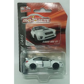 รถเหล็ก Majorette Subaru wrx sti MiJo Exclusive สีขาว ล้อดำ