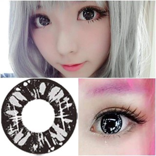 (2) Bling Black Pretty Doll / Winky Black บิ๊กอาย สีดำ ดำ โทนแบ๊ว สายแบ๊ว วิ้งค์ๆ คอนแทคเลนส์ Bigeyes Dolly Wink Black