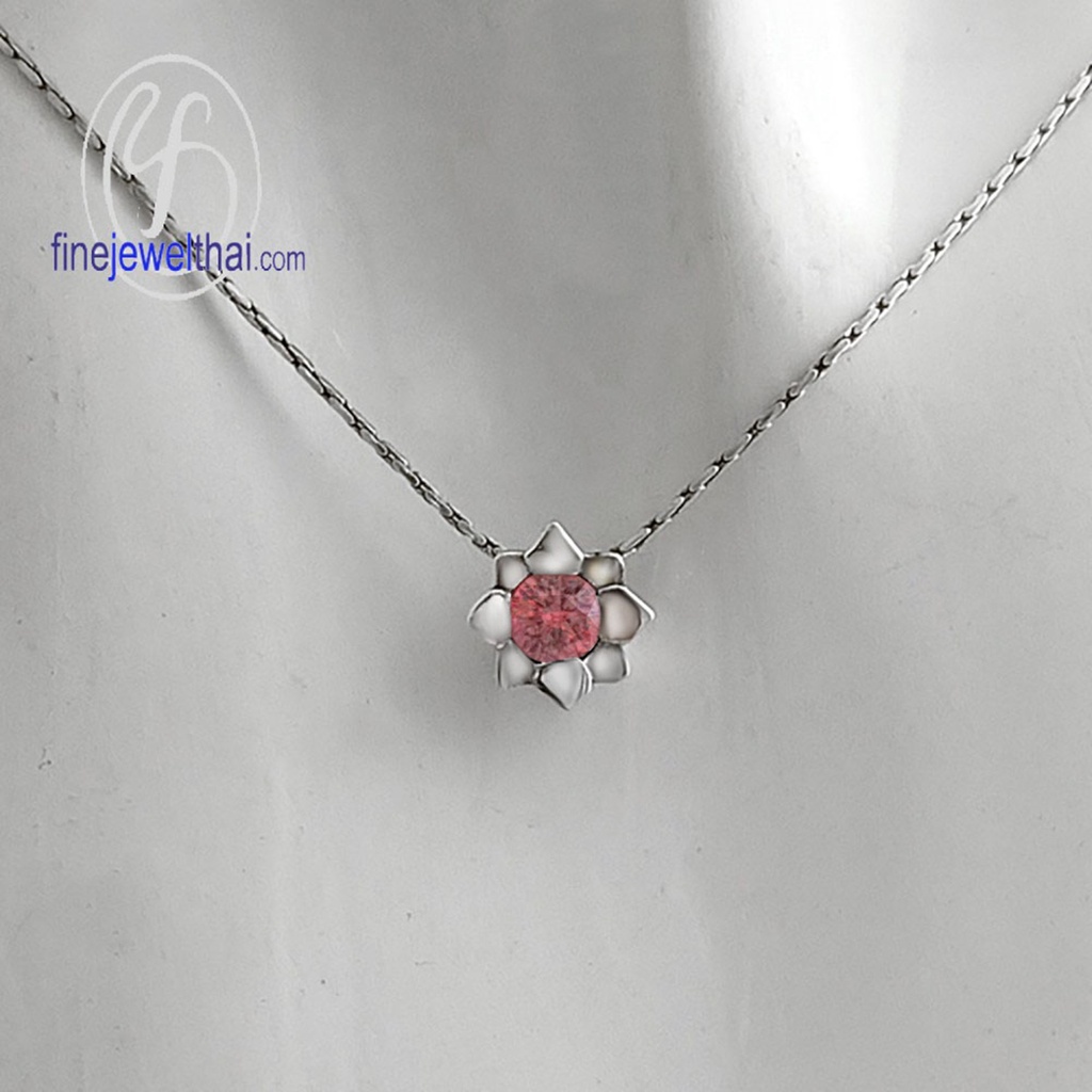 finejewelthai-จี้ทับทิม-ทับทิม-จี้พลอย-พลอยประจำเดือนเกิด-ruby-silver-pendant-birthstone-p1058rb00e