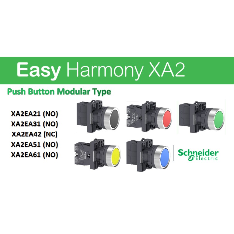 schneider-xa2-ปุ่มกดโมดูลาร์-xa2ea21-xa2ea31-xa2ea42-xa2ea51-xa2ea61-no-nc