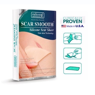 Smooth E scar Smooth Silicone Sheet แผ่นซิลิโคนลดเลือนรอยแผลเป็น Silicone Sheet 1 ชิ้น / 3 ชิ้น