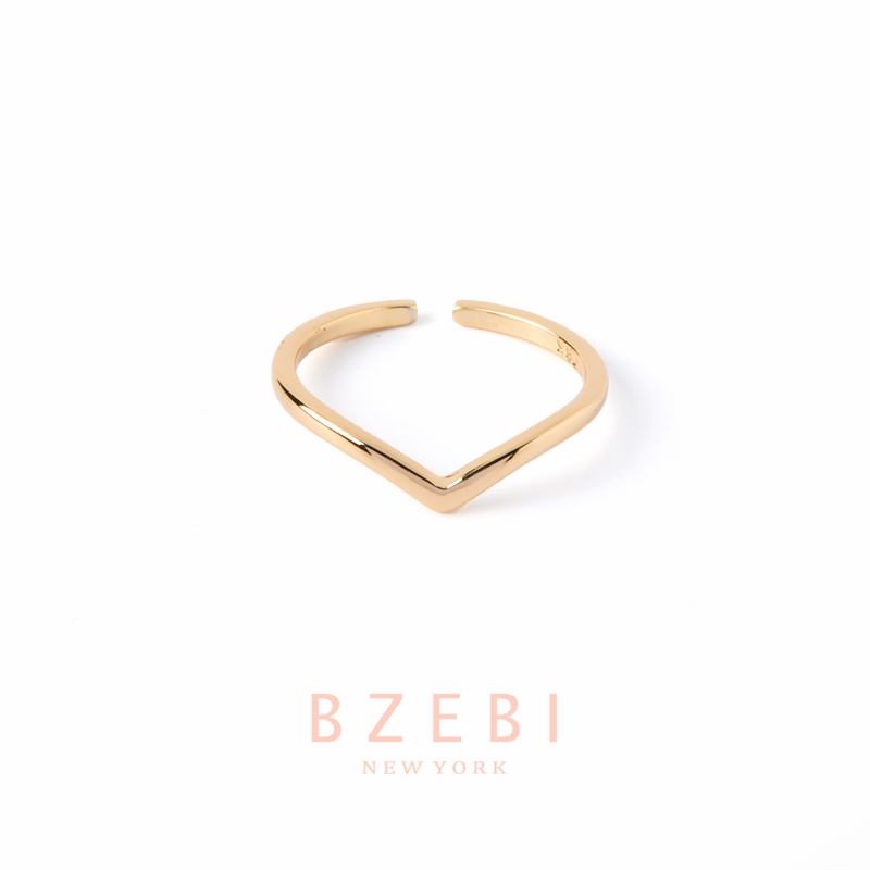 bzebi-แหวนชุบทอง-18k-เพชร-cz-แฟชั่นสไตล์เกาหลี-ผู้หญิง-ทองชุบ-ทองแท้-เพชรแฟชั่น-ปรับขนาดได้-สําหรับผู้หญิง-339r