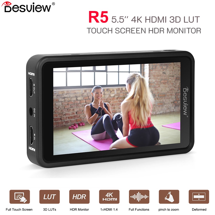 ราคาและรีวิวDesview R5 5.5'' IPS full touchscreen monitor full HD resolution 4k HDMI จอมอนิเตอร์ 5.5" สำหรับกล้องดิจิตอล