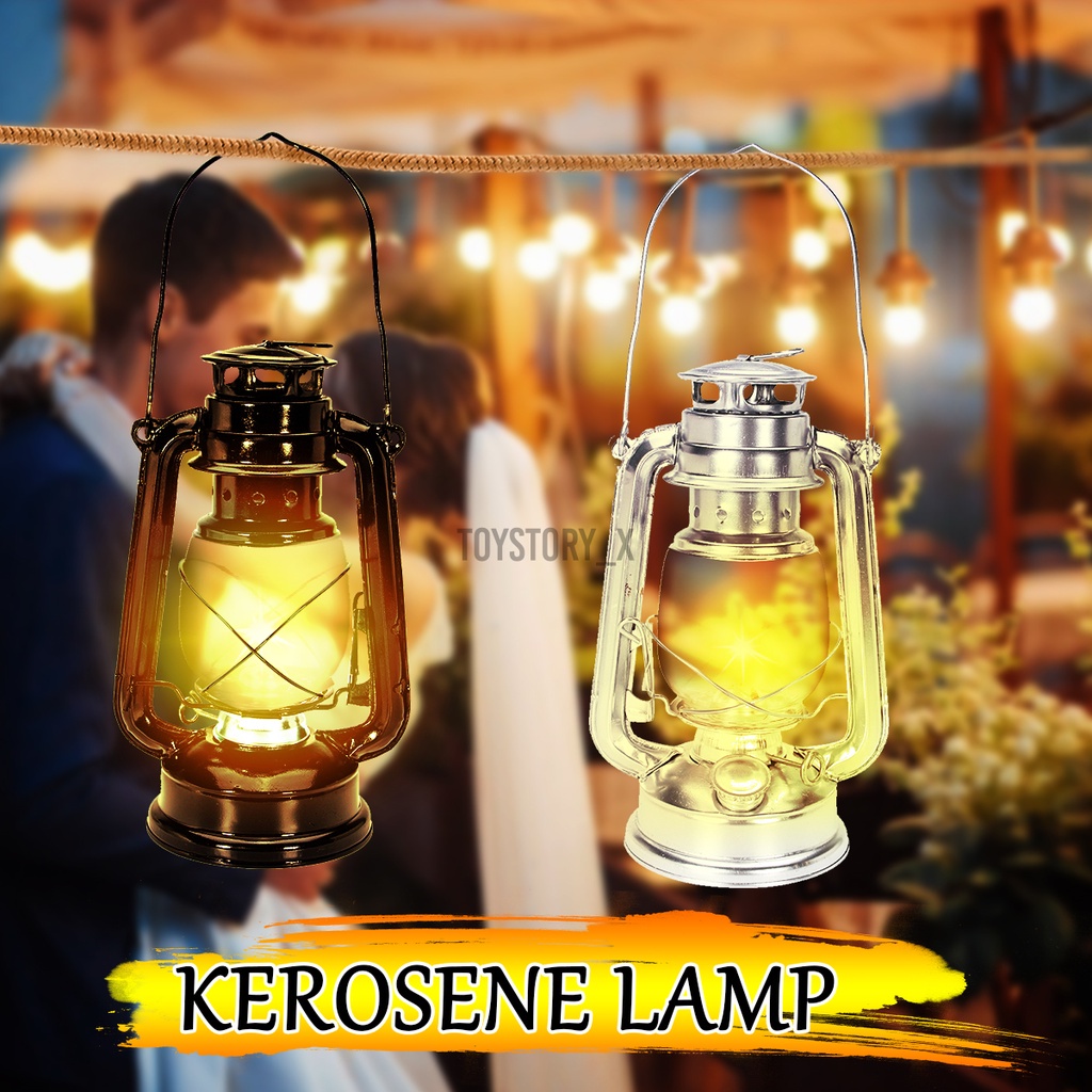 Portable Retro Oil Lantern Garden Outdoor Camp Kerosene Paraffin