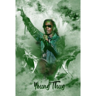 โปสเตอร์ Young Thug ยัง ทัก แร็ปเปอร์ Rapper Hiphop ฮิปฮอป Poster รูปภาพ ภาพถ่าย ตกแต่งผนัง วงดนตรี Music ตกแต่งบ้าน