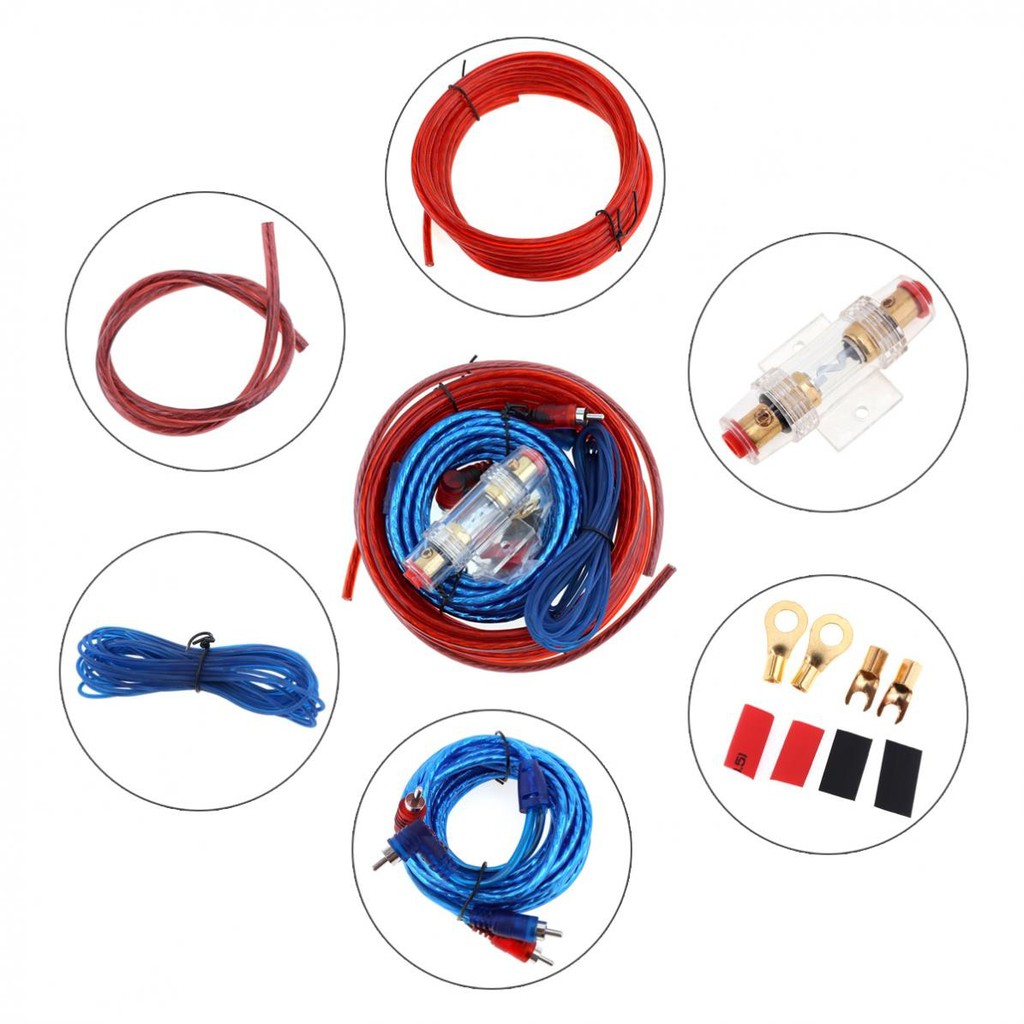 เครื่องขยายเสียงสำหรับรถยนต์พร้อมฟิวส์-car-power-amplifier-cable-suit