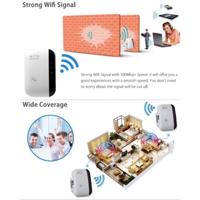 ภาพหน้าปกสินค้าWifi Repeater ตัวกระจายสัญญาณไวไฟ 300 Mbps จากร้าน lemimall บน Shopee