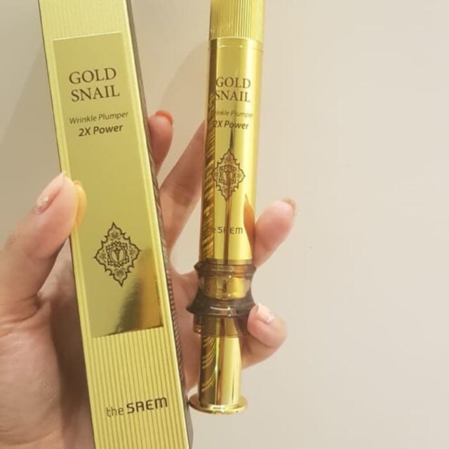 ของแท้/พร้อมส่ง) The Saem Gold Snail Wrinkle Plumper 2X Power 10ml