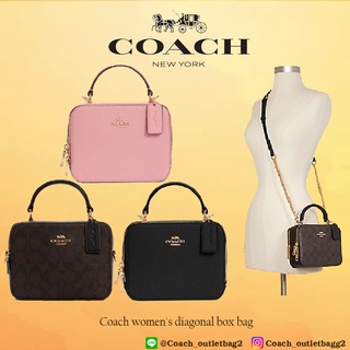 🇱🇷 Coach womens diagonal box bag