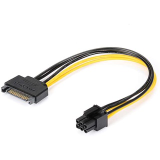 สินค้า สายแปลง Cable SATA Power (Male) to 6 Pin ต่อไฟเพิ่มการ์ดจอ