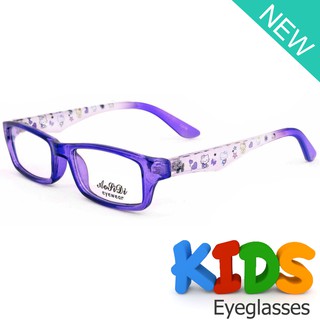 KOREA แว่นตาแฟชั่นเด็ก แว่นตาเด็ก รุ่น AORPIDI 1608 C-18 สีม่วงกรอบใส ขาข้อต่อ วัสดุ PC สำหรับตัดเลนส์