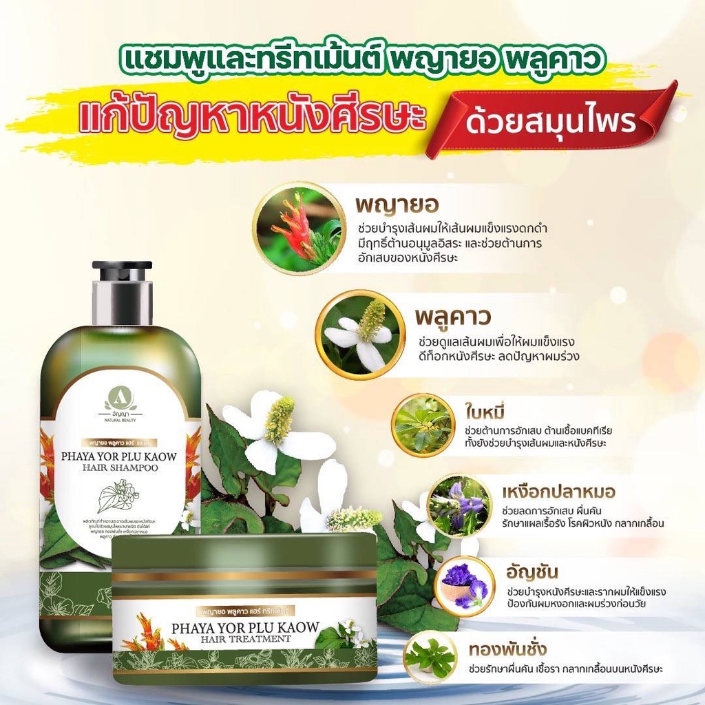 ส่งฟรี-ของแท้-โปร-2แถม4-แชมพูและทรีทเม้นต์-พญายอพลูคาว-ผมร่วง-ผมบาง-บำรุงผม-พญายอพลูคาวครีม-พญายอ-พญายอครีม-anyaa