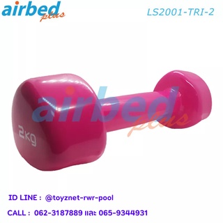 Airbedplus ดัมเบลล์ไวนิล หกเหลี่ยม 2 กก. รุ่น LS2001-TRI-2