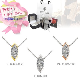 Finejewelthai จี้-เพชร-จี้เพชร-เพชรพรีเมียม-Pendant-Silver-Diamond CZ - P1134cz00 (สามารถเลือกสีตัวเรือนได้)