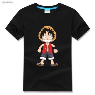 เสื้อยืดผ้าฝ้ายพิมพ์ลายขายดี Anime T-shirtเสื้อยืดอนิเมะↂการ์ตูนอะนิเมะOne P Ieceลูฟี่แขนสั้นเสื้อยืดชายญี่ปุ่นหลวมแนวโน