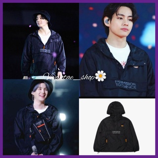 เสื้อแจ็กเก็ตร่มชูชีพ ลาย Anorak "PTD SEOUL" BTS PERMISSION TO DANCE ON STAGE SUGA JUNGKOOK TAEHYUNG V JK YOONGI