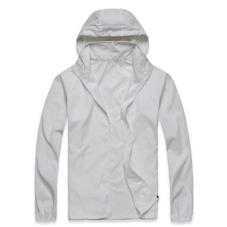 ภาพหน้าปกสินค้าเสื้อแจ็คเก็ตกันยูวี เสื้อกันยูวี เสื้อกันแดด  สีขาว Unisex UPF 50 ที่เกี่ยวข้อง