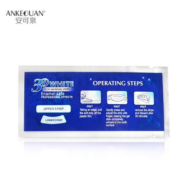 7คู่-แผ่นฟอกฟันขาว-เจลฟอกฟันขาว-3d-whitening-gel-strips-bright-white-dental-treatment