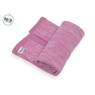 toTs - 190202 ผ้าห่มเด็ก​ ผ้าห่ม​ทารก​ ผ้าห่ม​ สีชมพู จาก toTs ผลิตจากคอตต้อน100 % นุ่มไม่ระคายผิวทารก Knitted Blanket