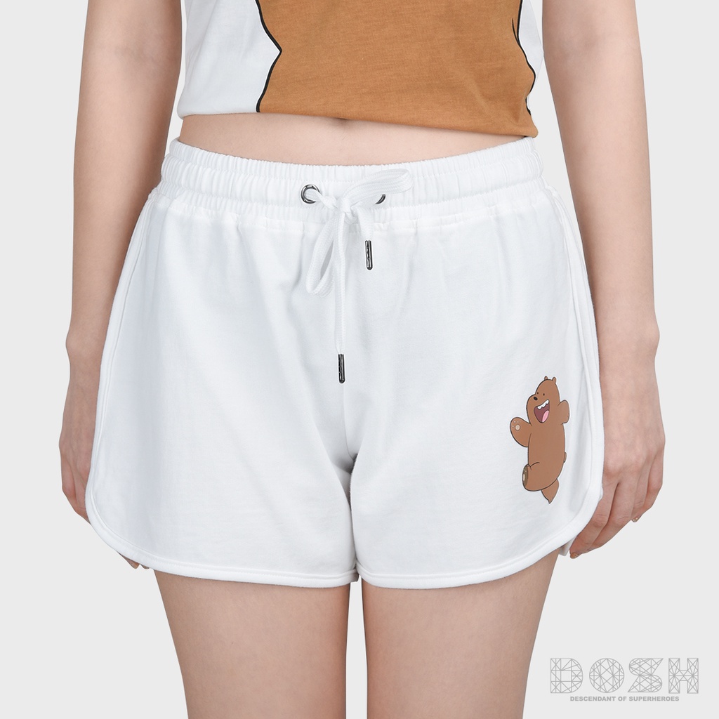 dosh-womens-shorts-we-bare-bears-กางเกงขาสั้นลำลอง-ผู้หญิง-สีขาว-dbbwr1000-wh