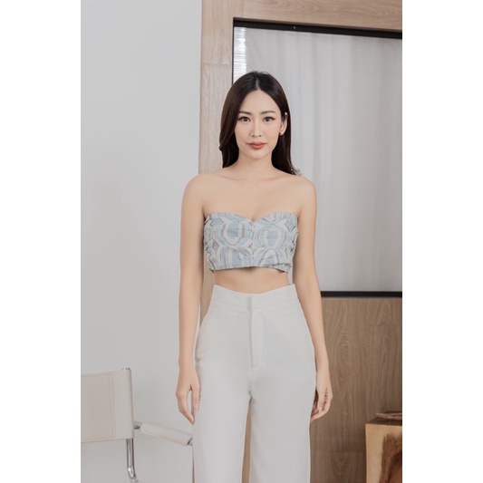 lamour-crop-top-เกาะอกซิปหลัง-ผ้าทอญี่ปุ่น