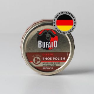 ภาพหน้าปกสินค้าBUFALO Shoe Polish บัฟฟาโล่ ขี้ผึ้งขัดเงารองเท้าหนัง (สีน้ำตาล) 75 มล. ที่เกี่ยวข้อง