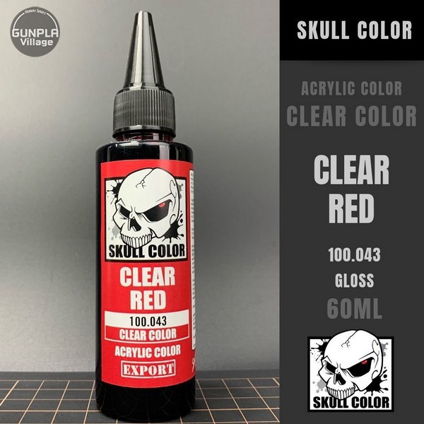 ภาพหน้าปกสินค้าSkull Color 100.043 Clear Red 60 ml (Clear Color) 8853100903434 (สี) จากร้าน gunplavillage บน Shopee