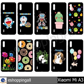 เคส xiaomi mi a3 ชุด 2 เคสมือถือกรอบยางลายการ์ตูนพื้นดำพร้อมส่ง กรอบมือถือส่งของในไทย