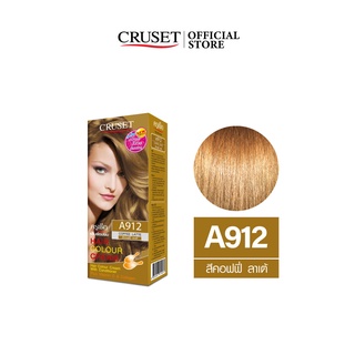 CRUSET ครีมย้อมผม A912 สีคอฟฟี่ ลาเต้ 60 มล.