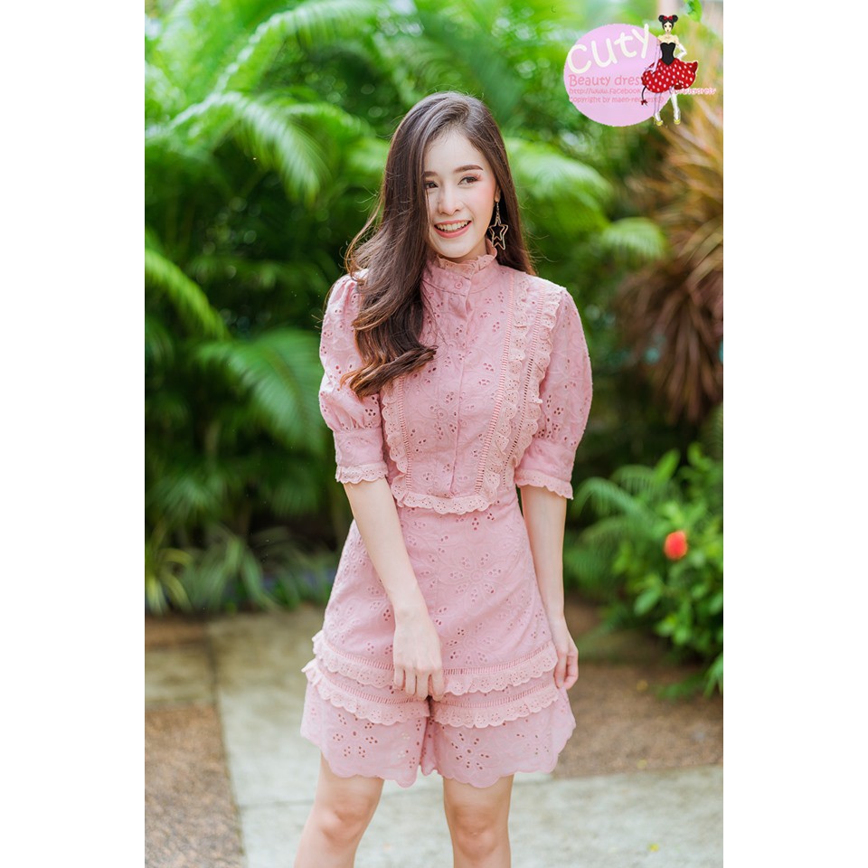 order-no-030-11-luxury-pink-lace-jumpsuit-สีชมพู